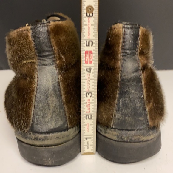 Vintage CAPITOL Brand Fur Ankle Boots Canada 9.5 - Picture 14 of 17